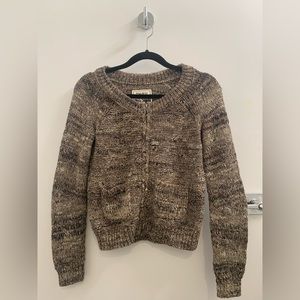 ARITZIA TNA brown knit sweater. XXS, acrylic/polyester/wool blend